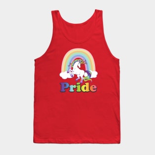 Pride Unicorn Spirit Animal LGBTQ Ally Rainbow Tank Top